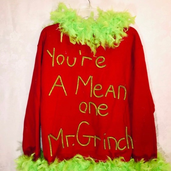 Grinch Santa sweatshirt - Picture 4 of 6